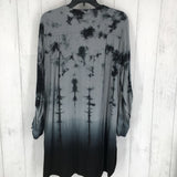 XL Tie dye half-button up l/s tunic