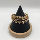 goldtone 4 pc stretch bracelet