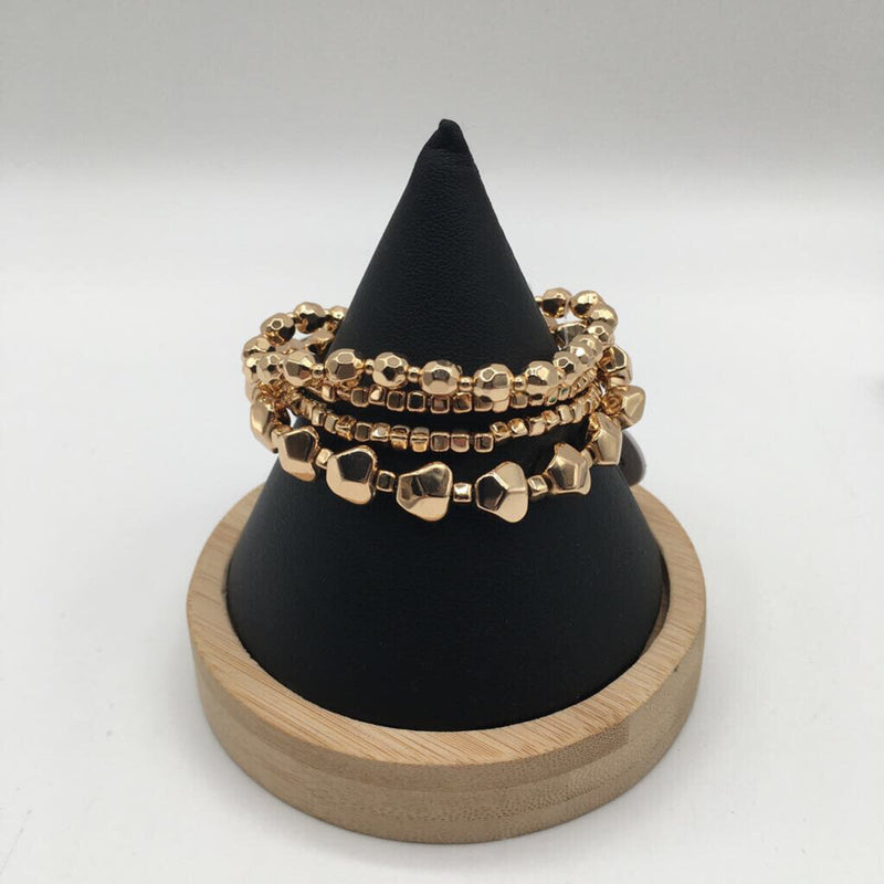 goldtone 4 pc stretch bracelet