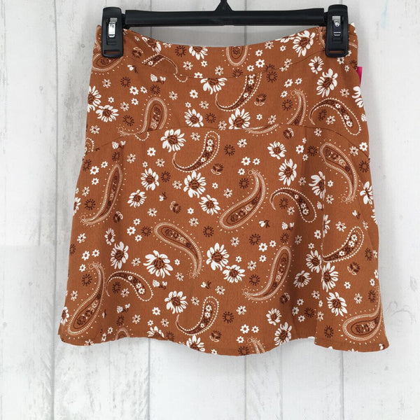 S paisley/flower print skirt