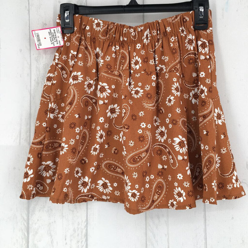 S paisley/flower print skirt