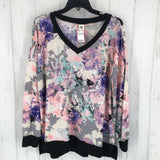 M l/s flower print top