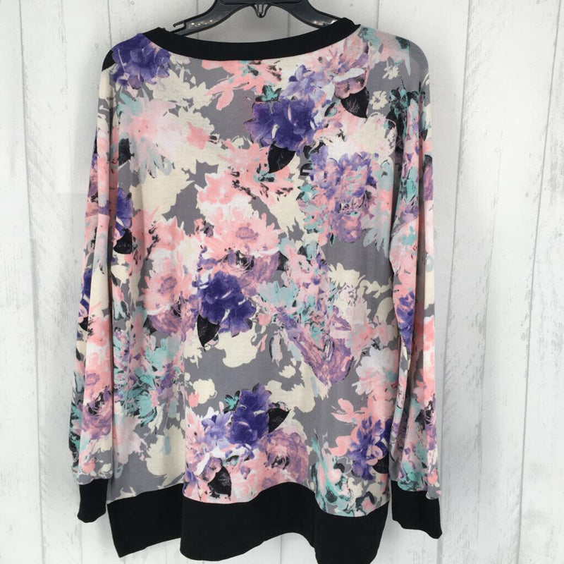 M l/s flower print top