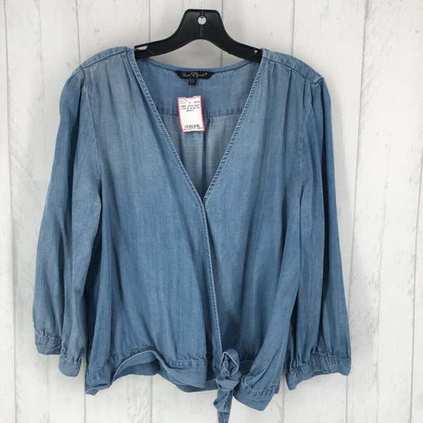 L 3/4 slv wrap top