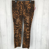 L distressed animal print leggings