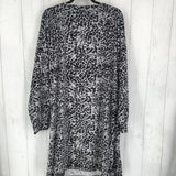 3x l/s animal print dress