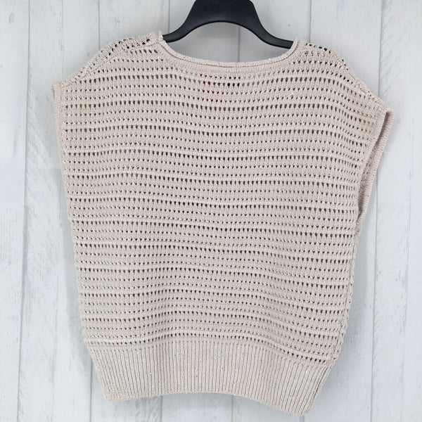 L Metalic accent sweater