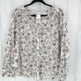 R29 L Flo print button down l/s