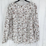 R29 L Flo print button down l/s