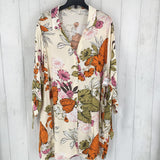 NWOT XXL Flo print buttoned cover up