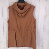 L Hooded zip-up vest