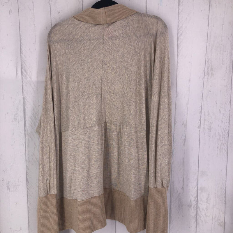 2XL Marled tiered cardigan