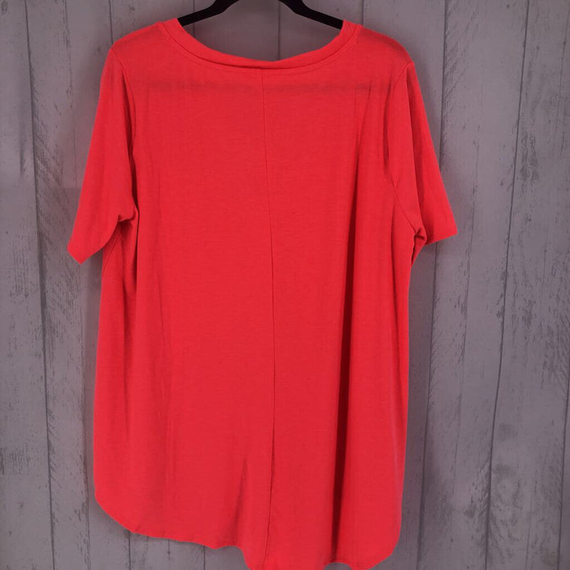 2X V-neck s/s round hem