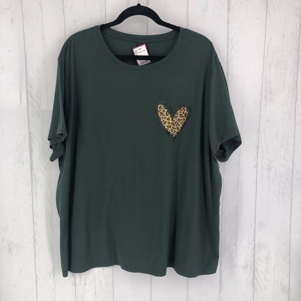 4XL Cheetah heart s/s tee