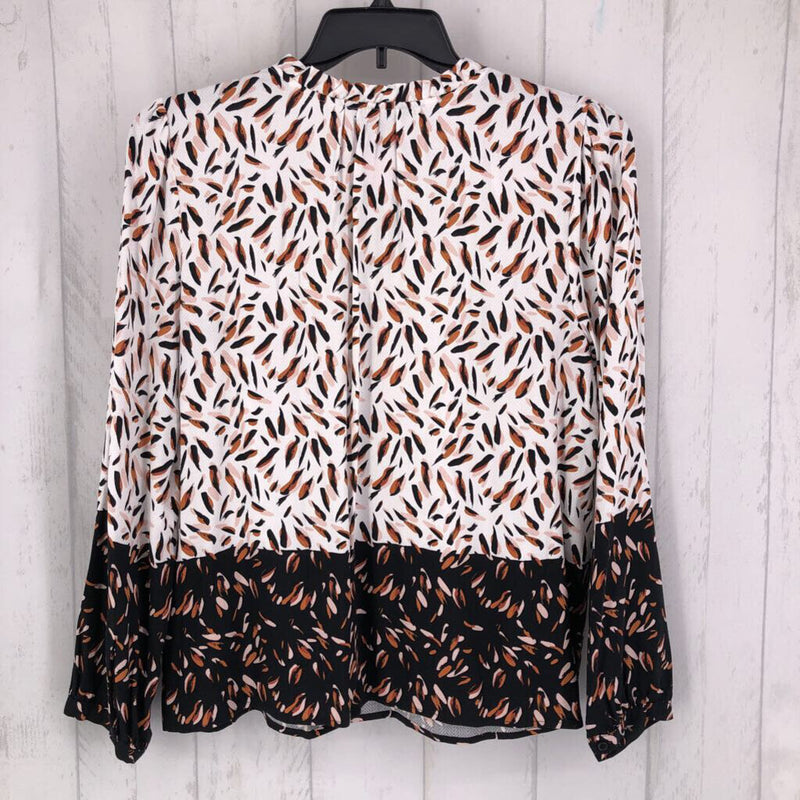 M Printed tie neck l/s