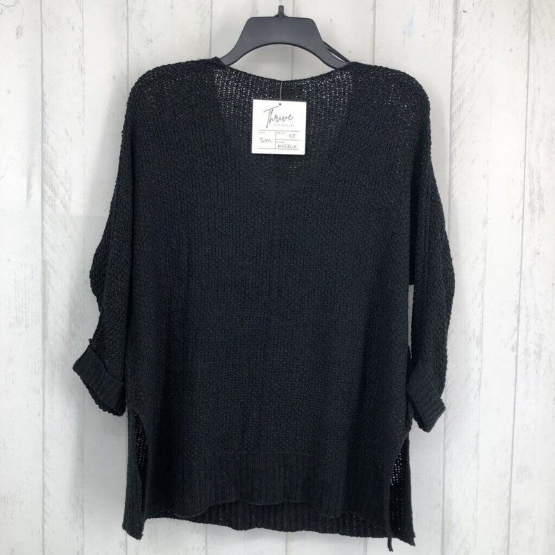 S/M Drop shoulder 3/4 slv sweater