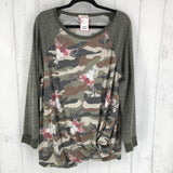 3XL Flo print camo 3/4slv