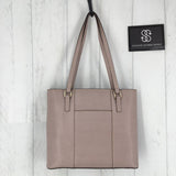 zip top saffiano tote w/ slip pockets