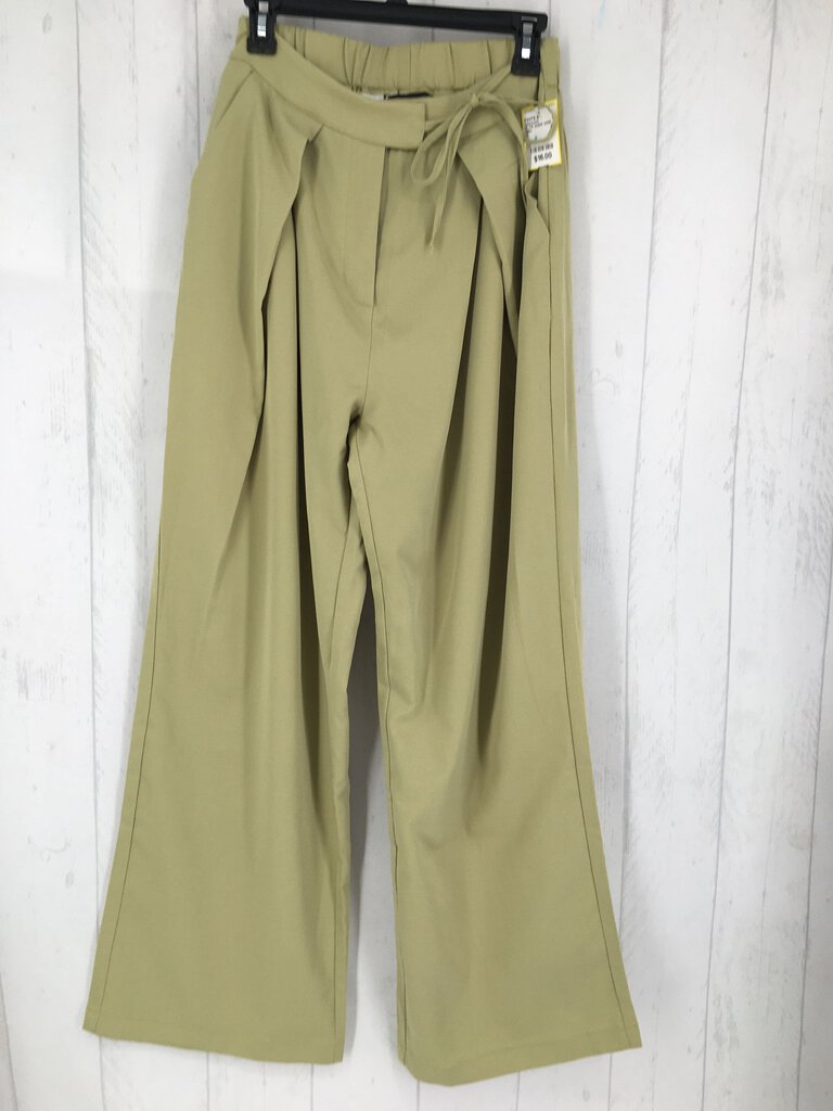 M Tie waist wide leg pant