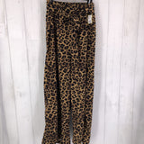 0(XL) Animal print belted pant