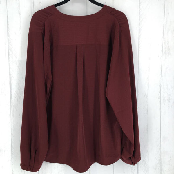 1X Textured v-neck l/s