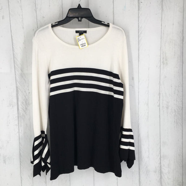 M Striped flutter l/s