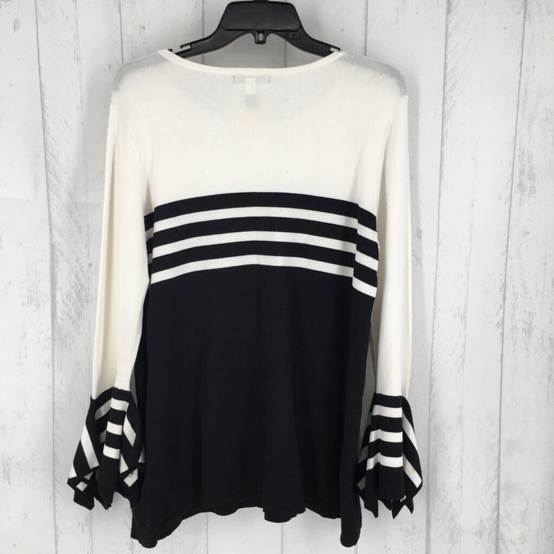 M Striped flutter l/s