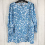 L Printed smocked slv