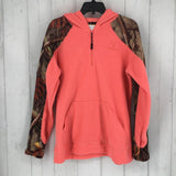 L Camo slv half-zip fleece