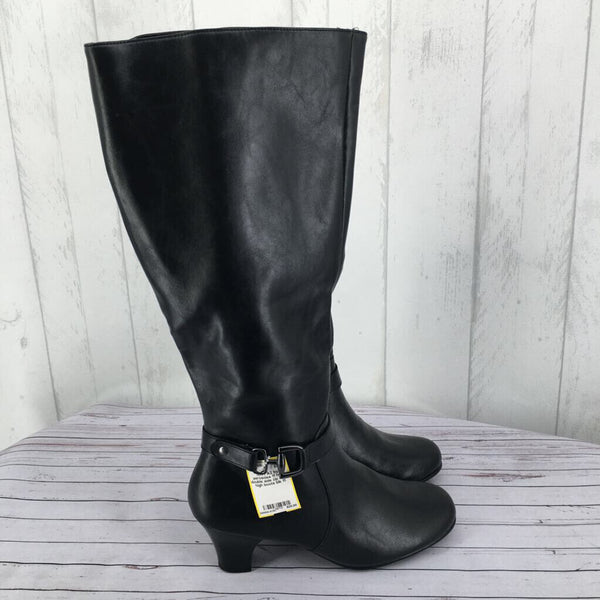 11 heel double side zip knee high boots