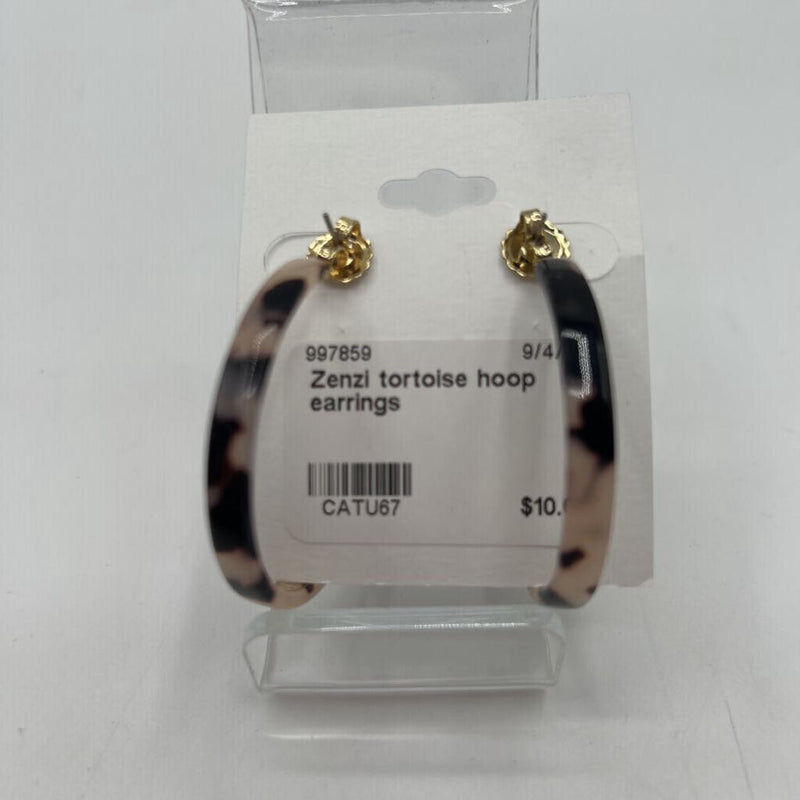 Zenzi tortoise hoop earrings