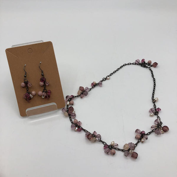 9" Purple beaded set