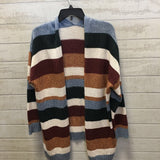 L/XL l/s stripe open cardigan