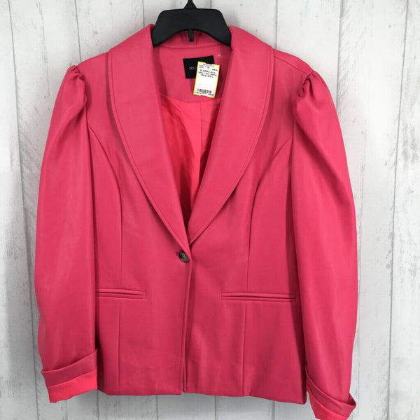 L faux leather blazer