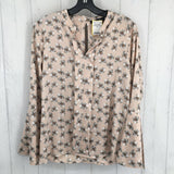 XS l/s flower print top