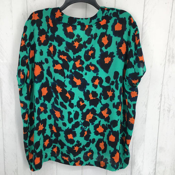 S print v-neck top