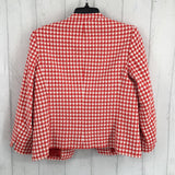 R159 8 l/s houndstooth open blazer