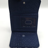 Quilted flo print snap wallet