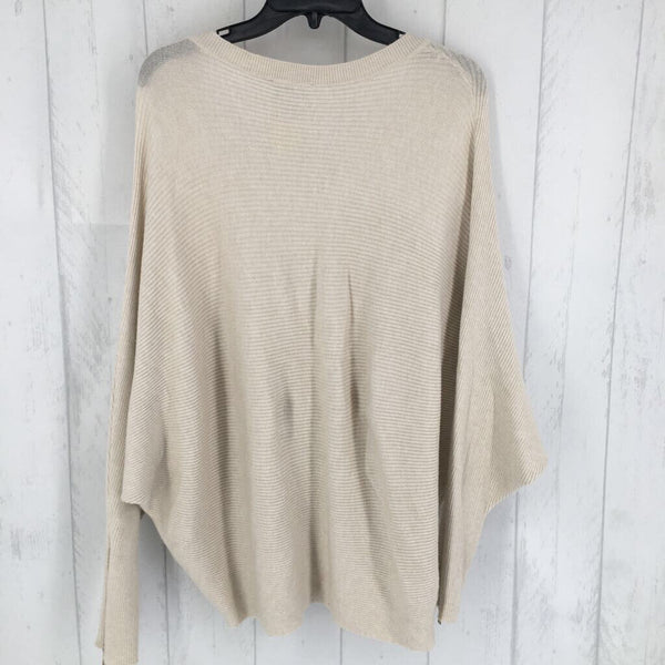 L Ribbed dolman slv sweater