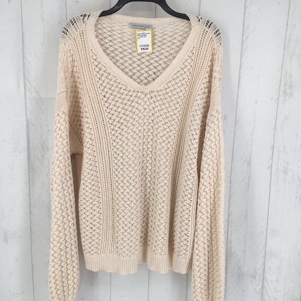 L V-neck knit sweater