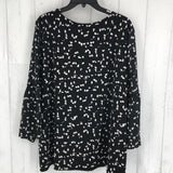 XL Printed buttoned elbow slv