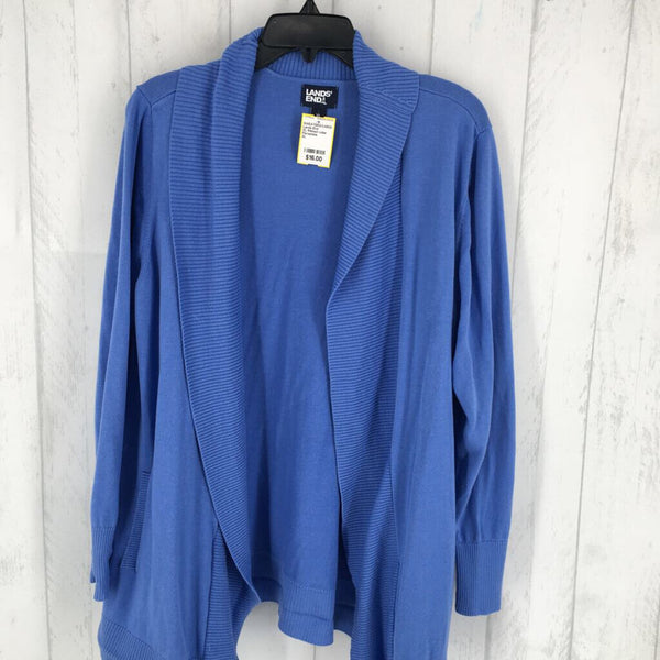 XL Ribbed collar open front cardigan