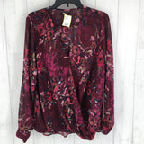 XL Flo print crossover l/s