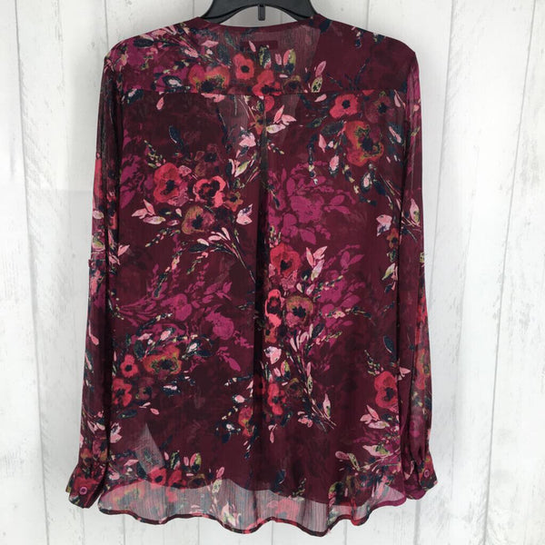 XL Flo print crossover l/s