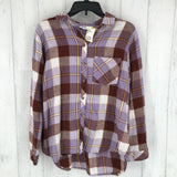 M Plaid button down l/s