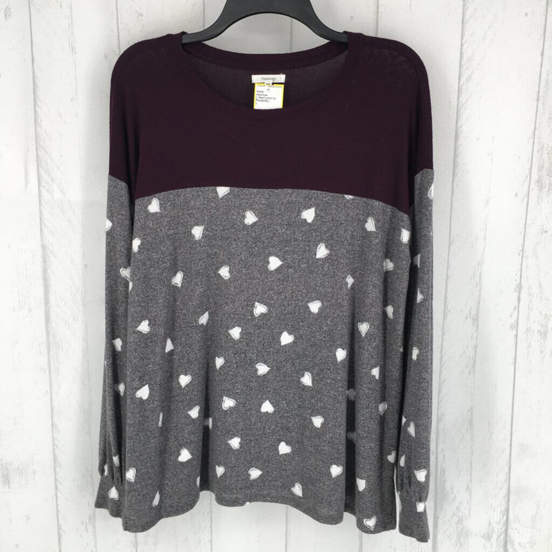 L Heart print l/s