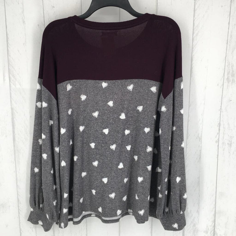 L Heart print l/s