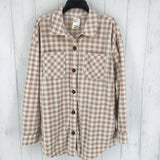 M Buffalo plaid button-up shacket