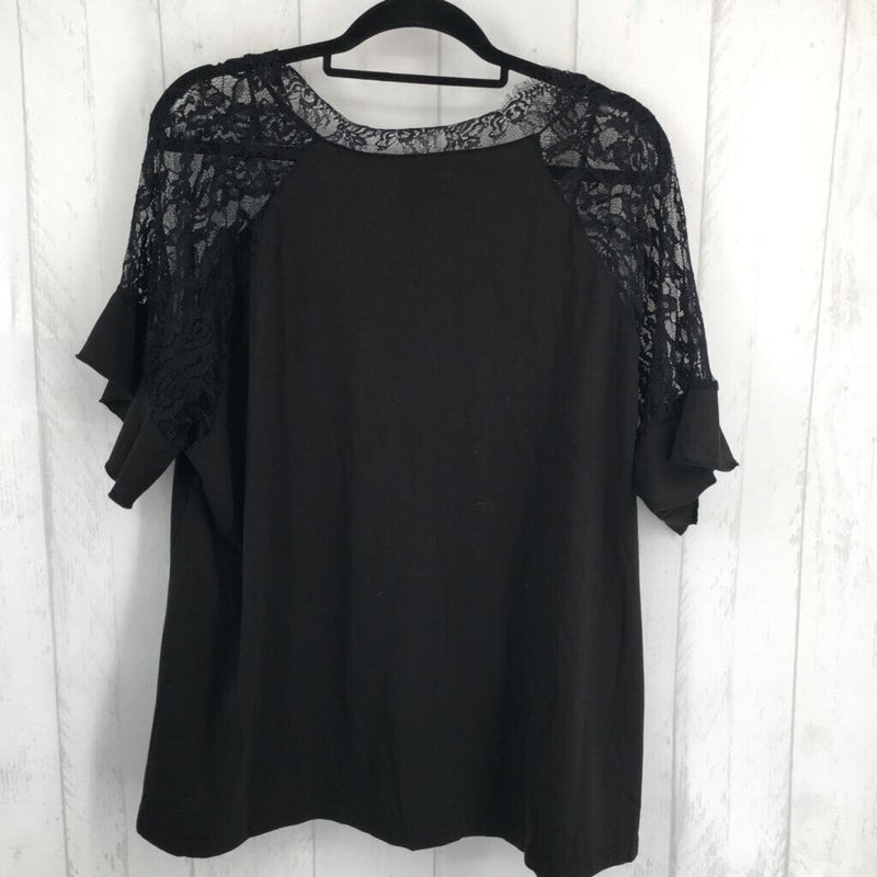 3XL Lace w flutter slv top