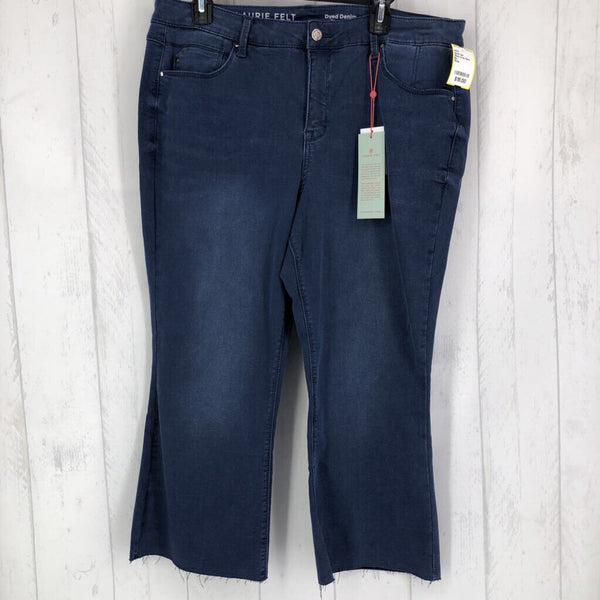 18wp Crop flare dyed denim pants